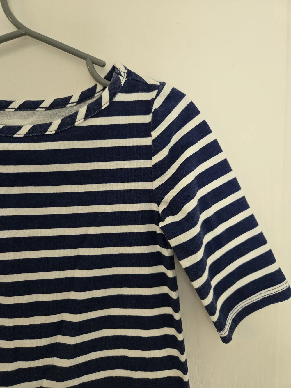 3T Girl Classic Navy and White Striped Kids Dress